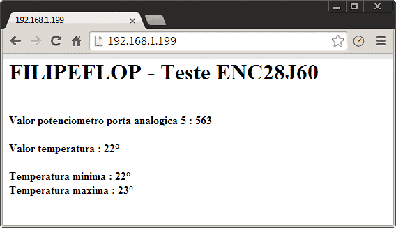 Teste IP ENC28J60