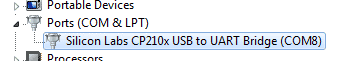 Painel de controle - USB UART