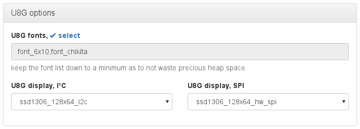 Opções UG8