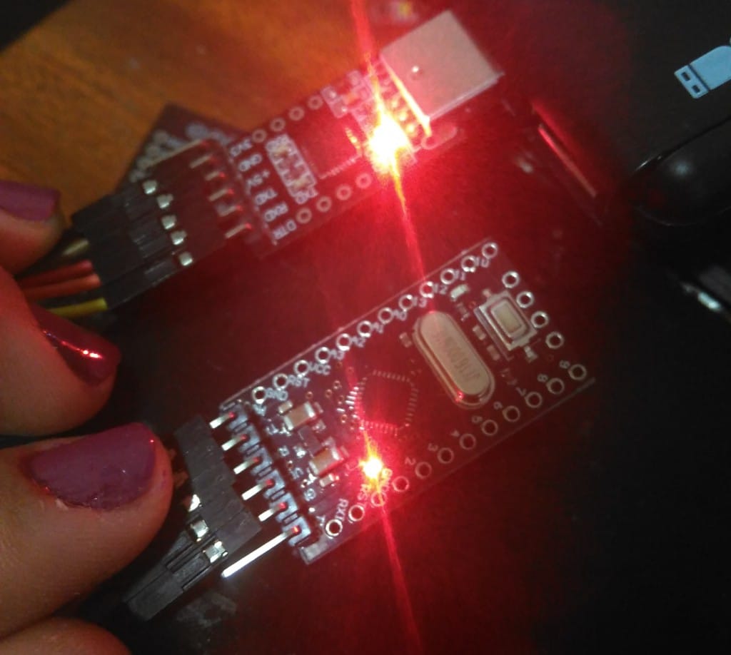 Gravação do Arduino com conversor USB/TTL