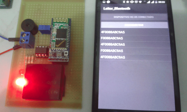 funcionamento Leitor RFID bluetooth