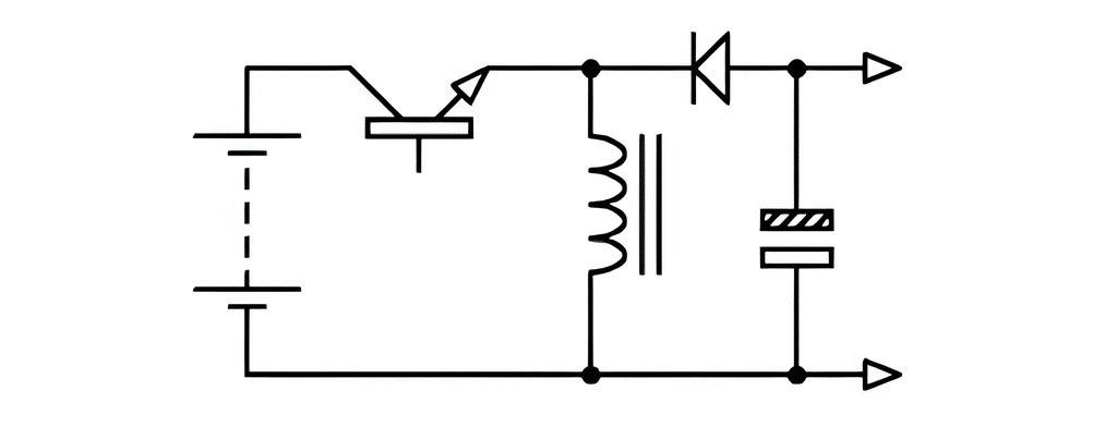 Diagrama básico de um conversor buck-boost