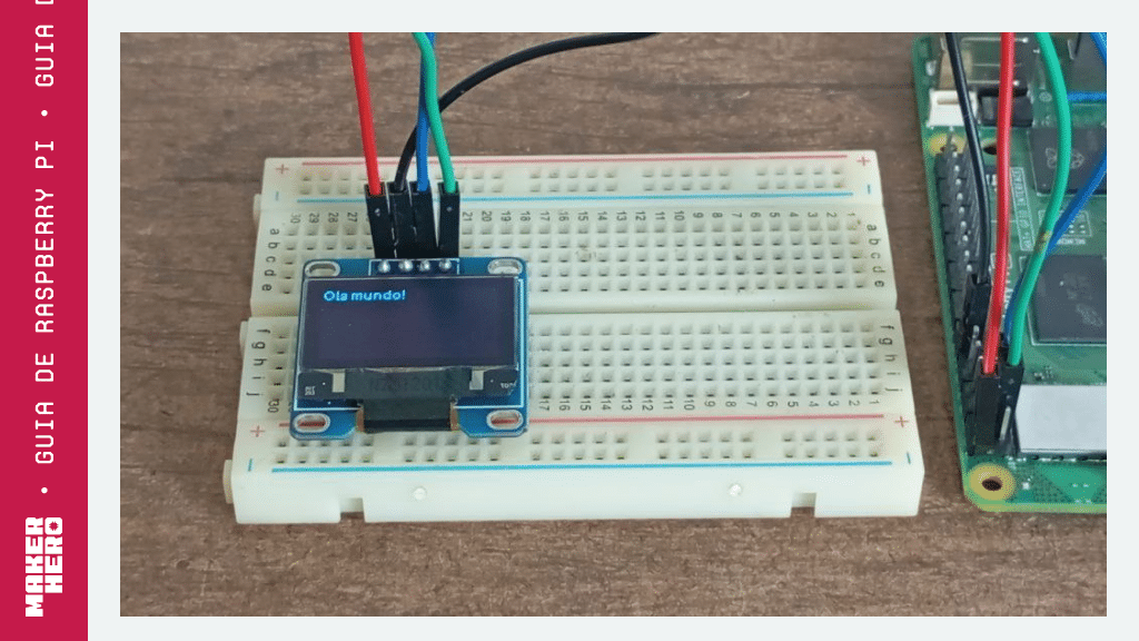 Display OLED conectado aos pinos I2C da placa