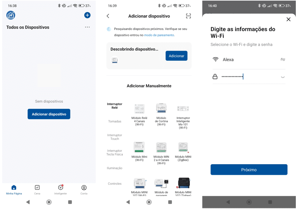 Conecte o interruptor à rede Wi-Fi