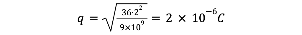 Exemplo prático da Lei de Coulomb para cargas puntiformes