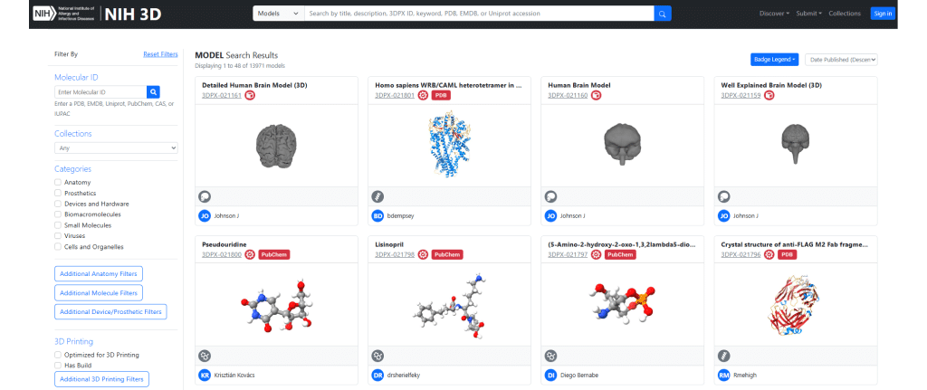 NIH 3D Print Exchange
