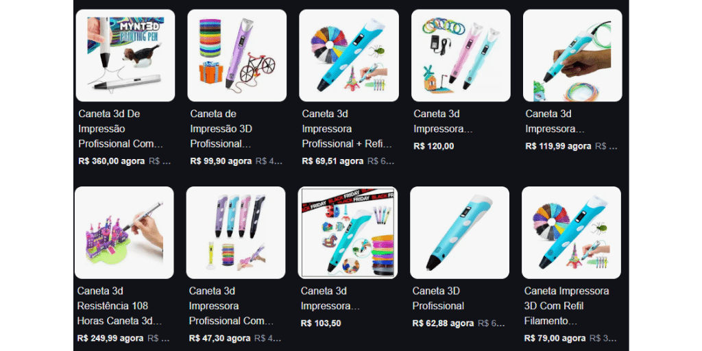 Quanto custa uma caneta 3D
