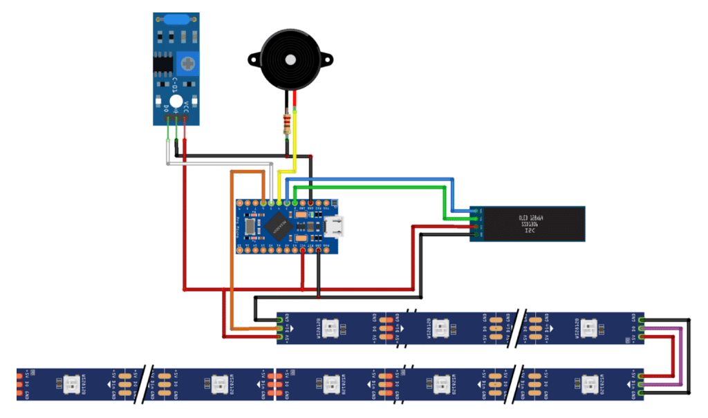 Circuito para o Orbe das Joias do Infinito com Arduino