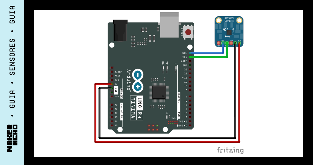 Bussola Digital HMC5883L com Arduino