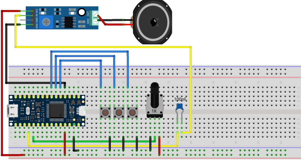 Sintetizador com Arduino Nano R4: Esquemático