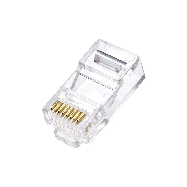 Conector RJ45 8P8C Cat5/Cat5E Banhado a Ouro x100 Unidades