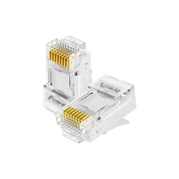 Conector RJ45 8P8C Cat5/Cat5E Banhado a Ouro x100 Unidades