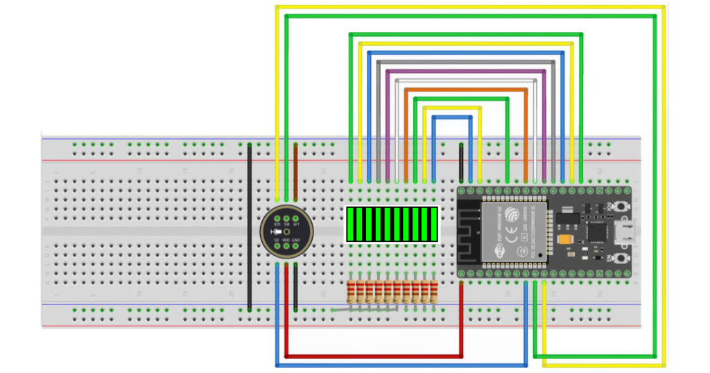 INMP441 com ESP32 circuito