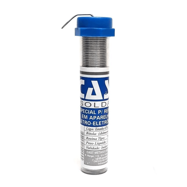 Tubo de Solda Estanho Fio 1,0mm 22g